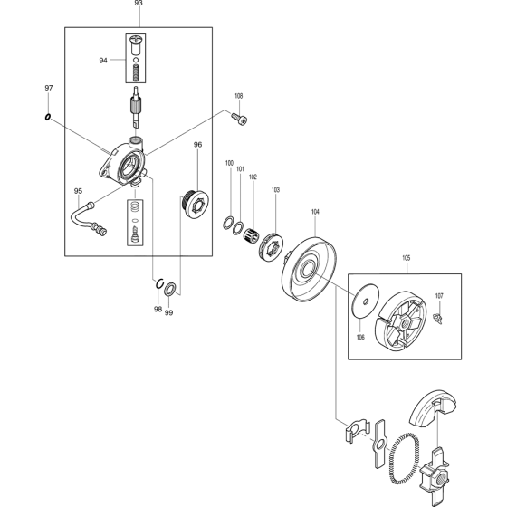 Clutch Assembly For Makita DCS6000I-53 Chainsaw