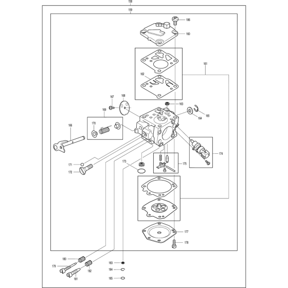 Carburetor Assembly For Makita DCS6800I-38 Chainsaw