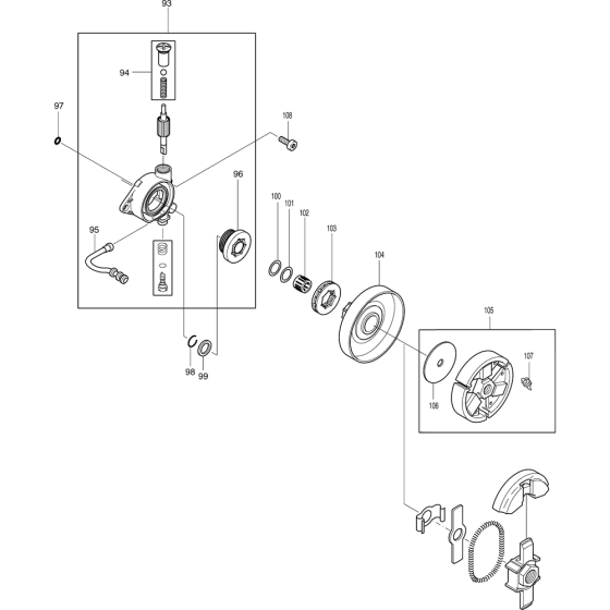 Clutch Assembly For Makita DCS6800I-53 Chainsaw