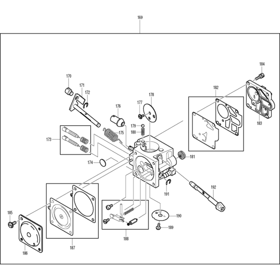 Carburetor Assembly For Makita DCS9000-60 Chainsaw