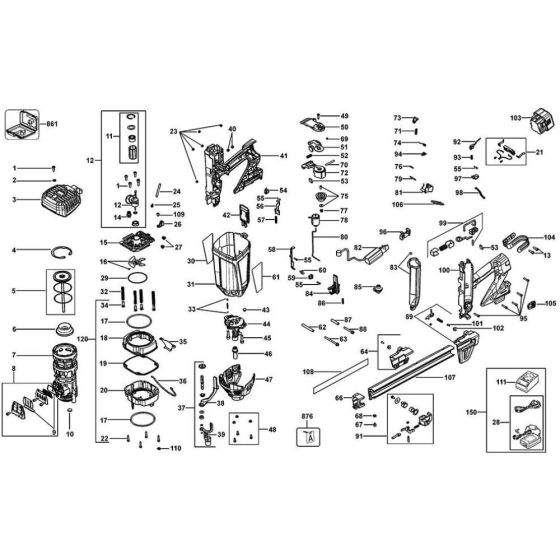 DeWalt Gas Nailer Assembly