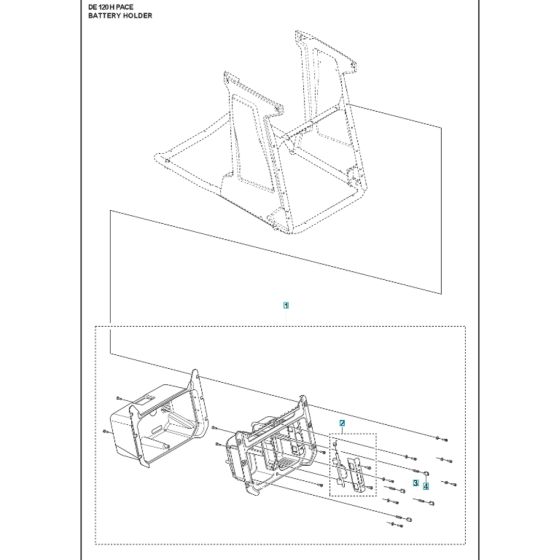 Battery Box for Husqvarna DE120H