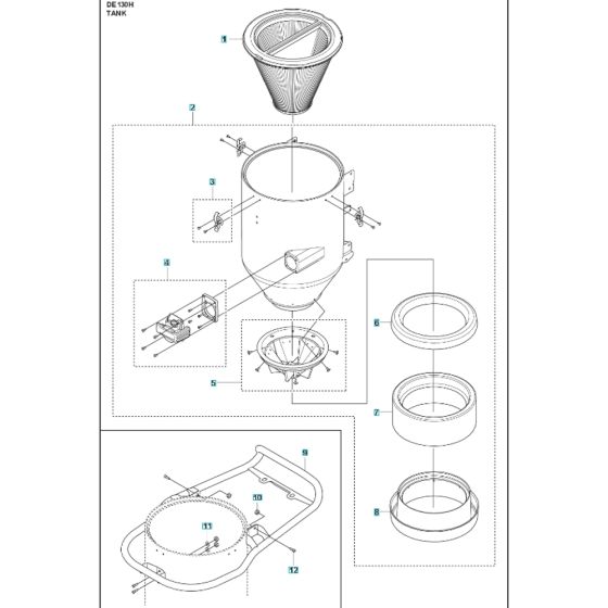 Tank Assembly for DE130H