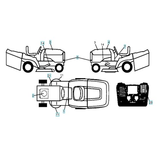 Husqvarna CTH 194 Decals