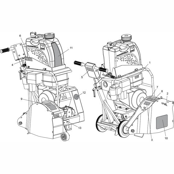 Decals for Altrad Belle Duo350X Floor Saw