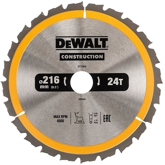 Construction Circular Saw Blades 216mm