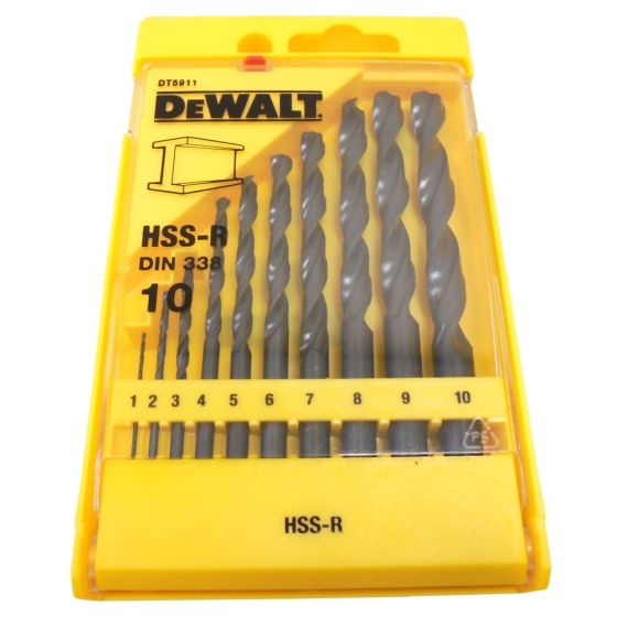 Dewalt HSS Jobber Drill Set - 10 Pieces - DEWDT5911QZ