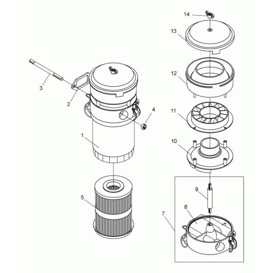 Air Filter Assembly for DFS90