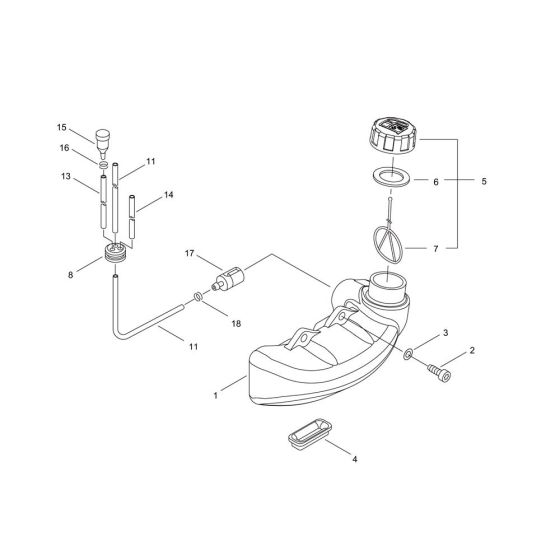 Fuel Tank for Shindaiwa DH221