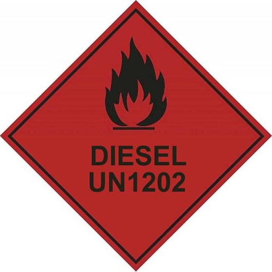 Diesel UN1202 Hazard Warning Diamond Label