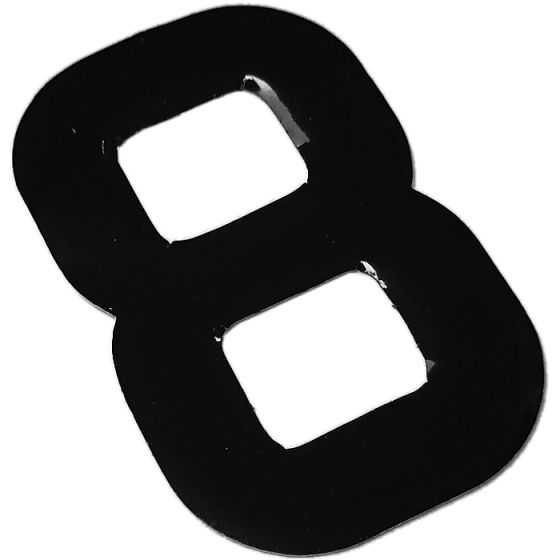 Self Adhesive 80mm Black Digit - Number 8