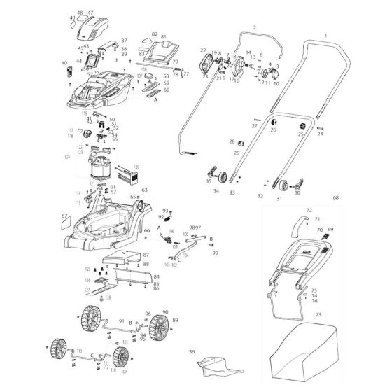 Makita DLM330 Mower Assembly