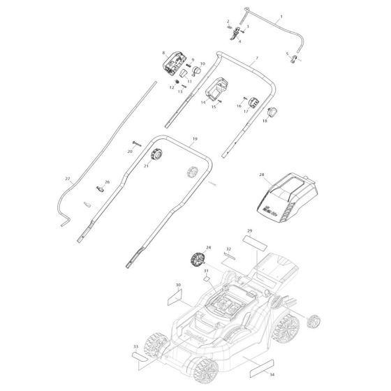 Handle Assembly for Makita DLM382