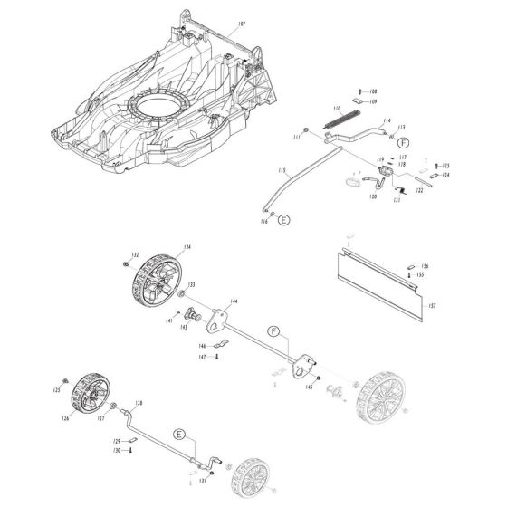 Wheel Assembly for Makita DLM538