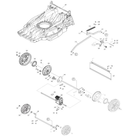 Wheel Assembly for Makita DLM539
