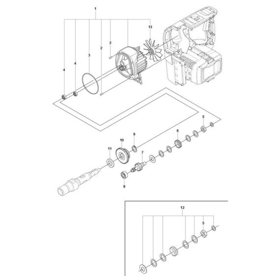 Motor Assembly for Husqvarna DM 540i
