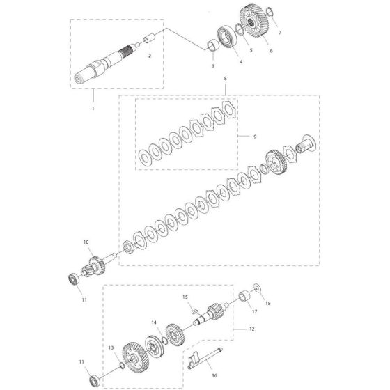 Gears Assembly for DM 700