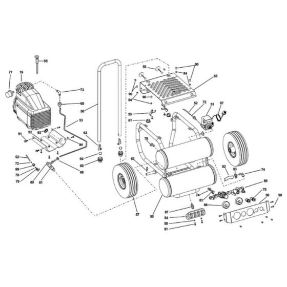 Main Assembly for DeWalt DPC16PS Compressor