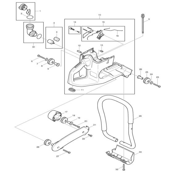 Handle Assembly for Makita DPC7300