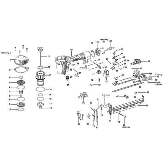 DeWalt DPN1664 Main Assembly