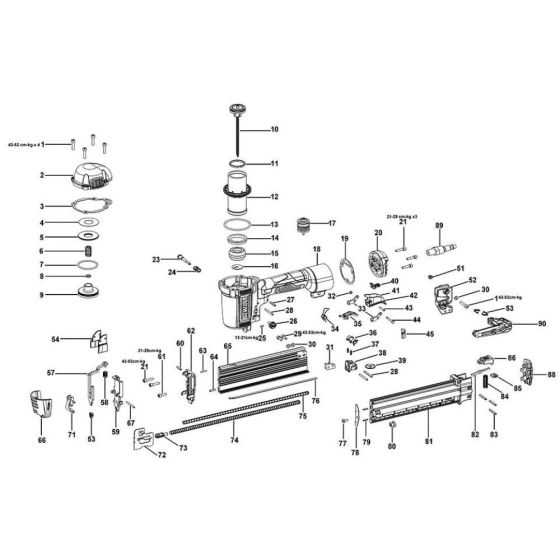 Main Assembly for DeWalt Nailers