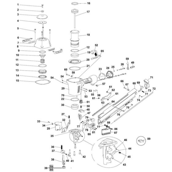 Main Assembly for DeWalt Nailers
