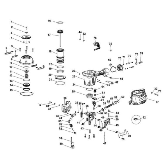 Main Assembly for DeWalt DPN90C-1 Nailers