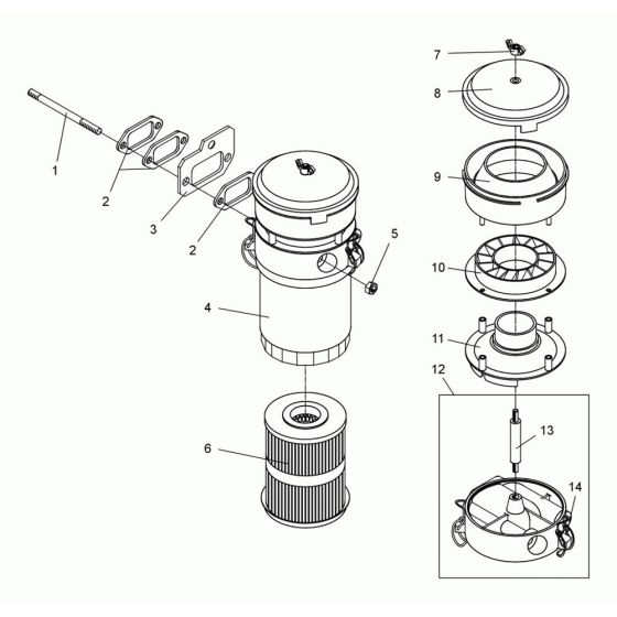 Air Filter for Wacker DPS2040