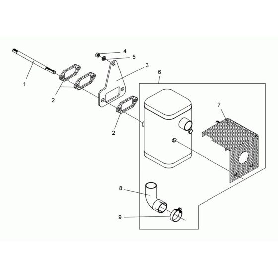 Muffler Assembly for DPS2040