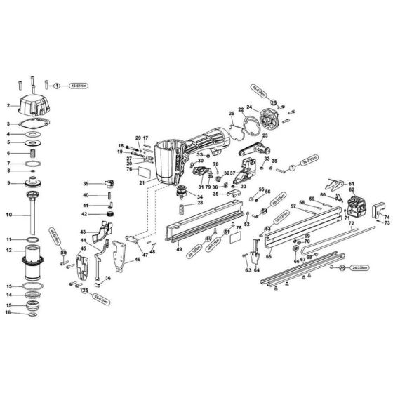 DeWalt DPSSL540 Main Assembly