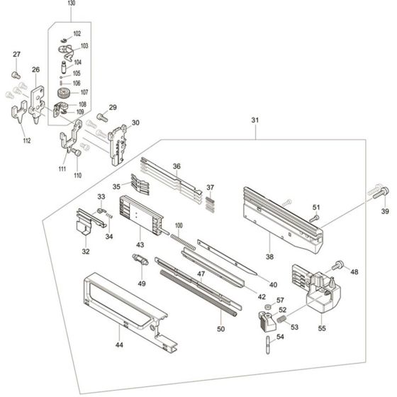 Main Assembly for Makita DPT353Z Pin Nail Guns
