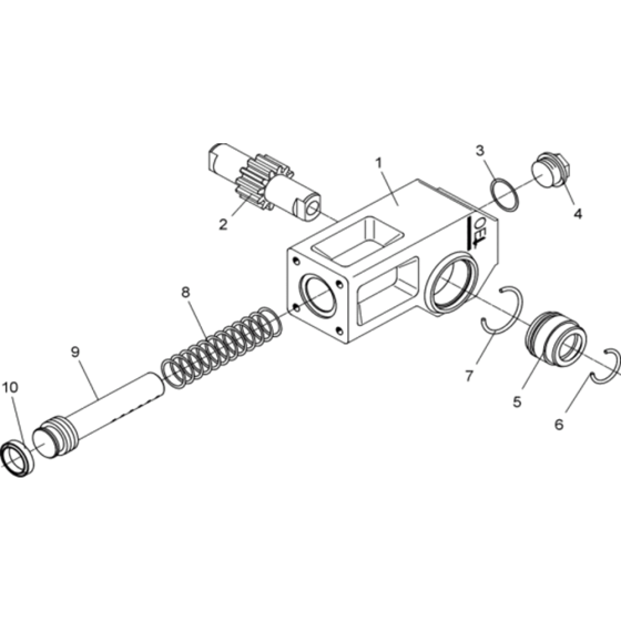 Center Pole Head Assembly for Wacker DPU2440F-5000007877 (Diesel-Crankstarter) Rev.101 Reversible Plate Compactor