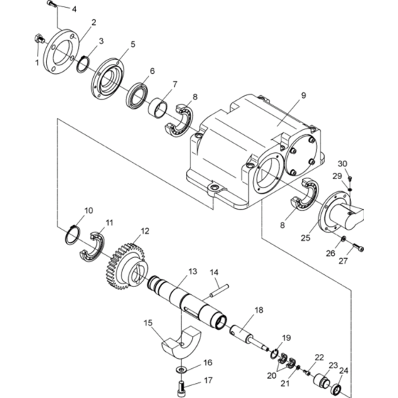 Exciter Assembly for Wacker DPU2440F-5000007878 (Diesel-Crankstarter) Rev.101 Reversible Plate Compactor