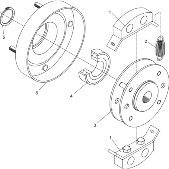 Centrifugal Clutch Assembly for Wacker DPU2440F-5000007878 (Diesel-Crankstarter) Rev.101 Reversible Plate Compactor