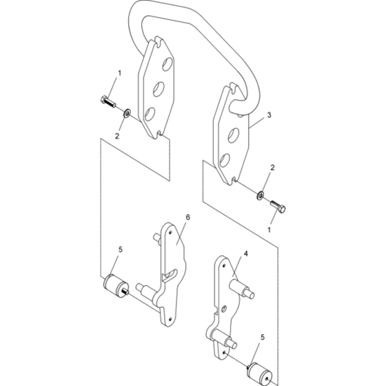 Guiding Frame Assembly for Wacker DPU2440F-5000007878 (Diesel-Crankstarter) Rev.101 Reversible Plate Compactor