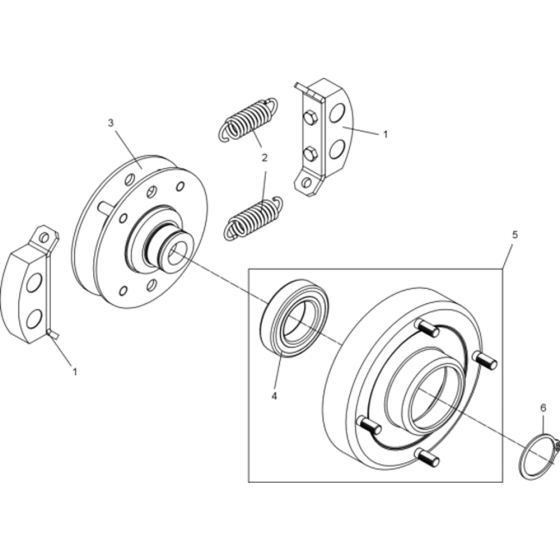 Centrifugal Clutch  Assembly for Wacker DPU2440H-5000022625 Rev.102 Plate Compactor