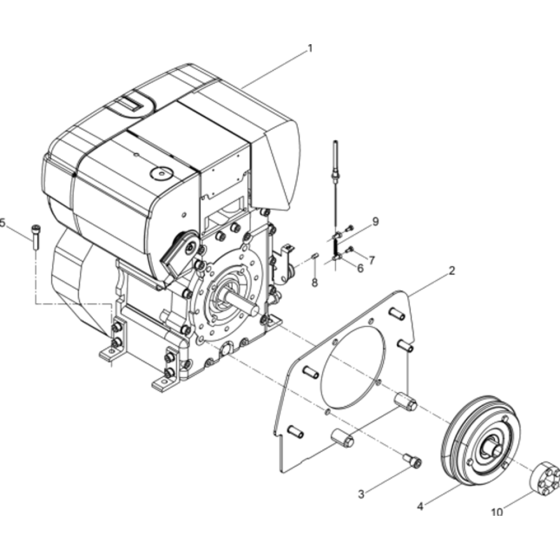 Engine complete Assembly for Wacker DPU2550H-5000220294 Rev.110 Plate Compactor