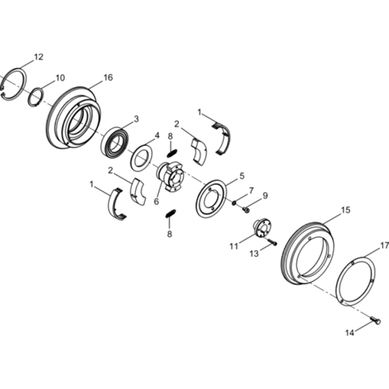 Centrifugal Clutch Assembly for Wacker DPU2550H-5000022861 Rev.110 Plate Compactor