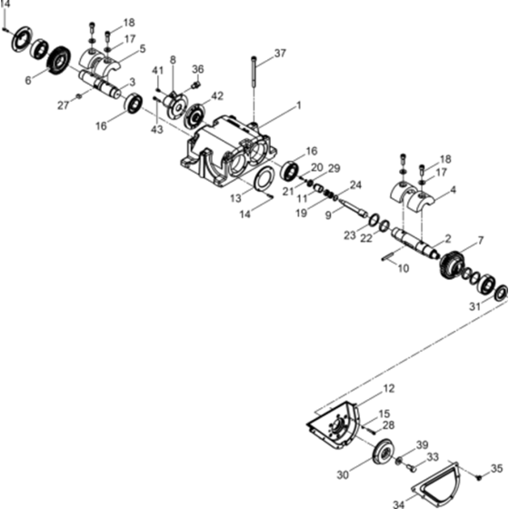 Exciter Assembly for Wacker DPU2560H-5000125375 Rev.108 Plate Compactor