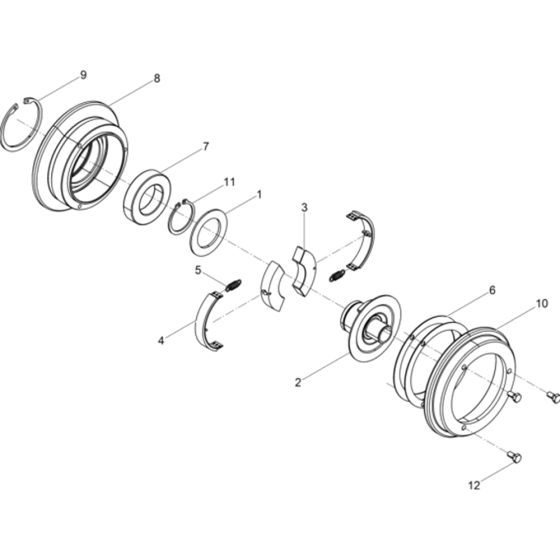 Centrifugal clutch Assembly for Wacker DPU2560H-5000201727 Rev.108 Plate Compactor