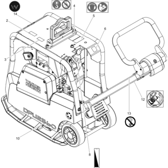 Label Assembly for Wacker DPU2560H-TS-5000201691 Rev.108 Plate Compactor