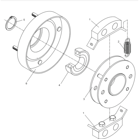 Centrifugal Clutch Assembly for Wacker DPU2870-5000007289 (Diesel-Crankstarter) Rev.100 Reversible Plate Compactor