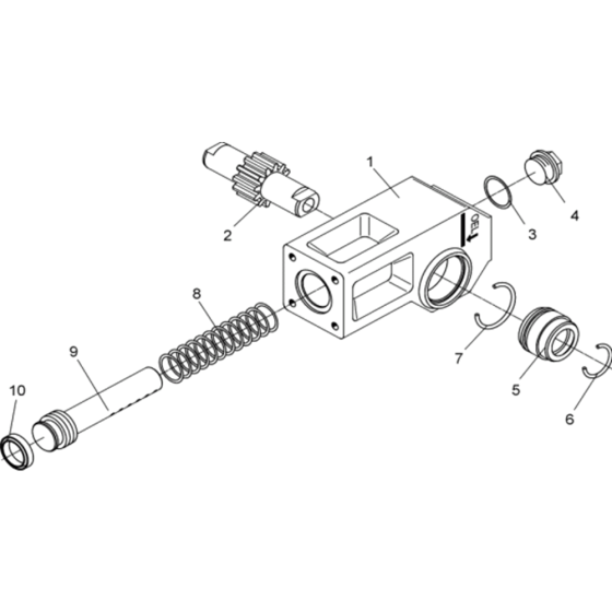 Center Pole Head Assembly for Wacker DPU2870-5000007289 (Diesel-Crankstarter) Rev.100 Reversible Plate Compactor