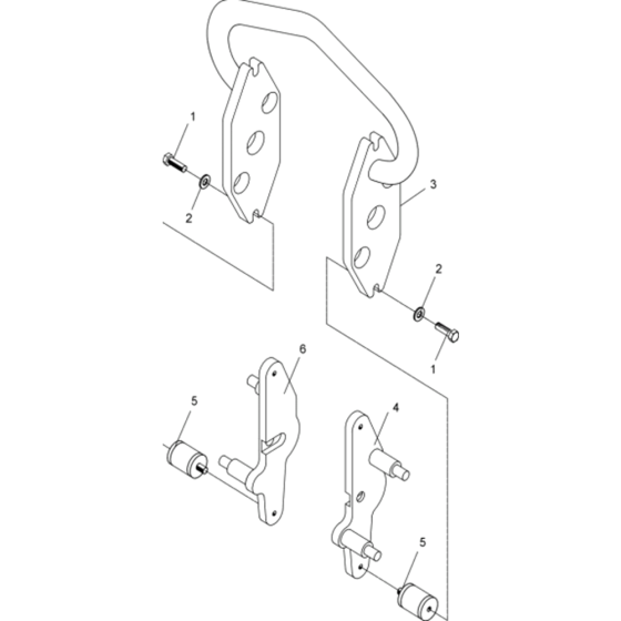 Guiding Frame Assembly for Wacker DPU2950-5000007884 (Diesel-Crankstarter) Rev.100 Reversible Plate Compactor