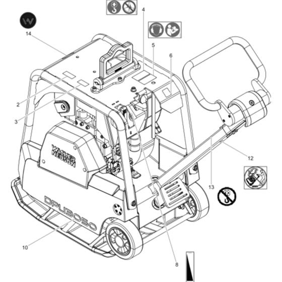 Labels Assembly for Wacker DPU3050H-5000201691 Rev.108 Plate Compactor