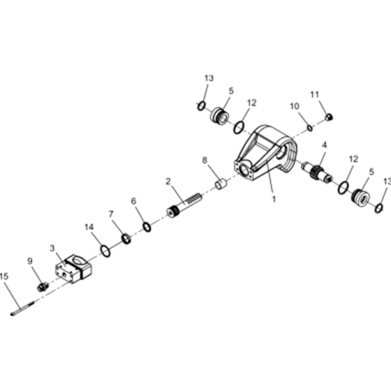 Centre Pole Head Assembly for Wacker DPU3760HTS 5000610358 (Diesel-Recoil Starter) Rev. 100 Reversible Plate Compactors