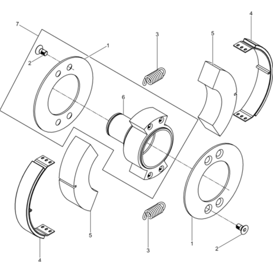 Centrifugal Clutch Assembly for Wacker DPU4045H-5000007935 (Diesel-Crankstarter) Rev.105 Reversible Plate Compactor