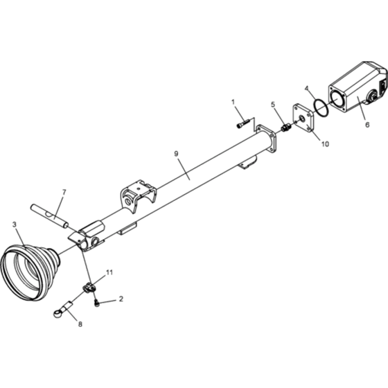 Center Pole Assembly for Wacker DPU4045H-5000007935 (Diesel-Crankstarter) Rev.105 Reversible Plate Compactor