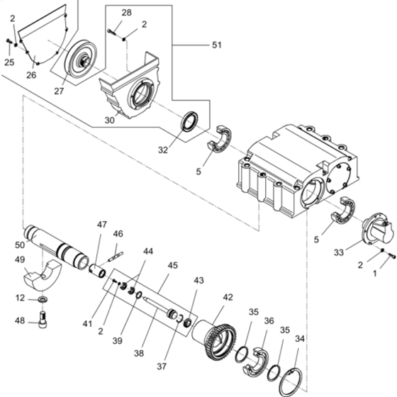 Exciter 2 Assembly for Wacker DPU5045H-5000011551 Rev.107 Plate Compactor