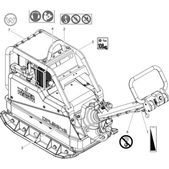 Labels Assembly for Wacker DPU5545H-5000219259 Rev.100 Plate Compactor